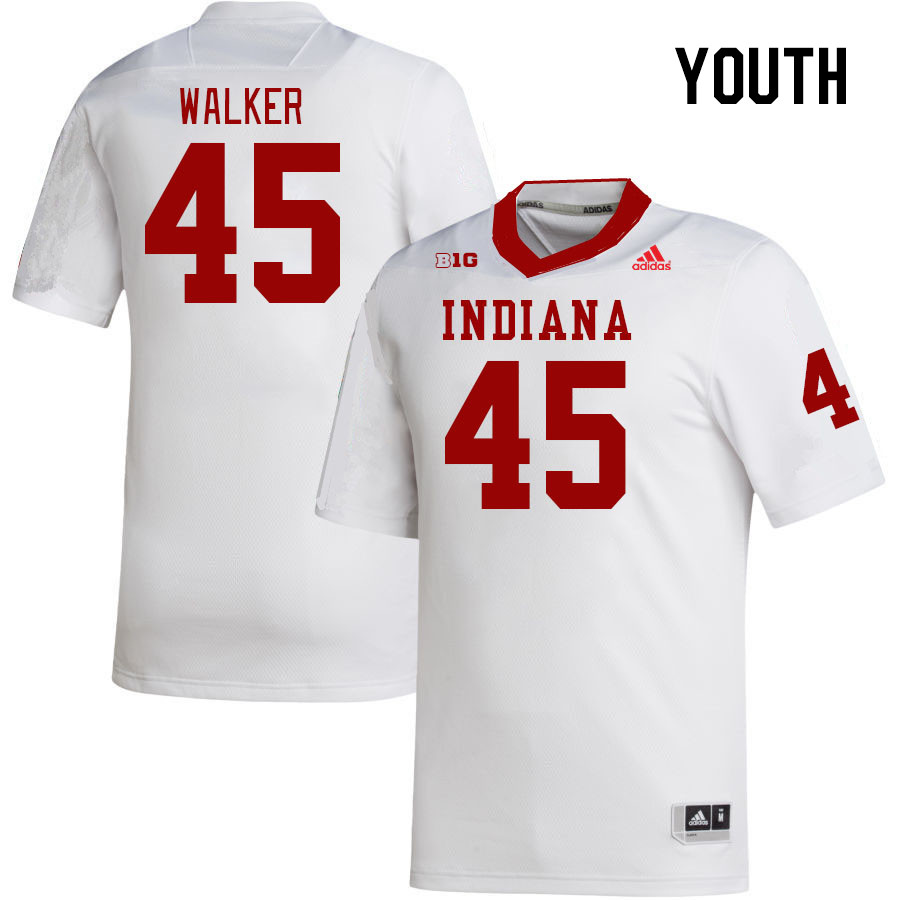 Youth #45 Trey Walker Indiana Hoosiers College Football Jerseys Stitched-White